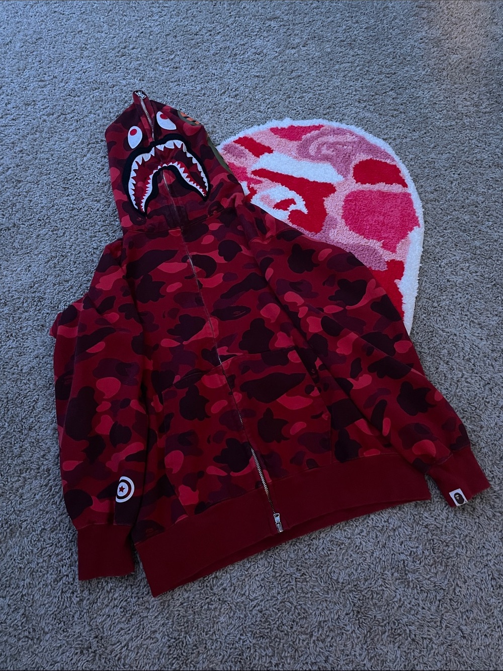 Red Bape hoodie size men’s M